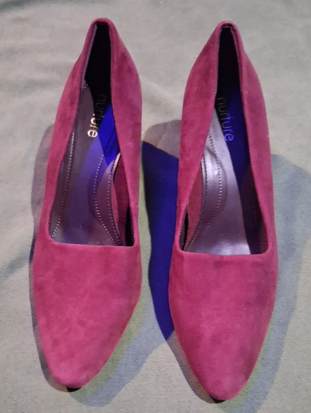 Nurture by Lamaze Berry Suede Pointed-Toe Pumps